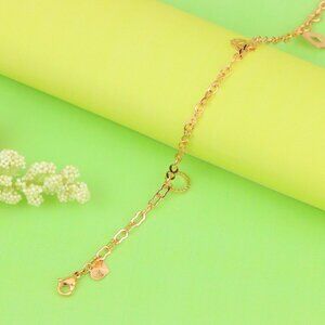 "Rose Gold Anklet with Charms and Bell, XPAL1191
